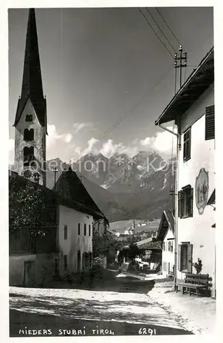 AK / Ansichtskarte Mieders Tirol Ortspartie Kirche Stubai  Kat. Mieders
