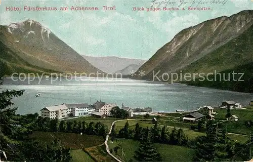 AK / Ansichtskarte Achensee Hotel Fuerstenhaus gegen Buchau und Seespitze Kat. Eben am Achensee