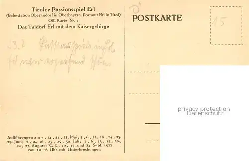 AK / Ansichtskarte Erl Tirol Tiroler Passionsspiel  Kat. Erl