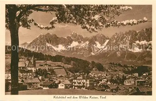 AK / Ansichtskarte Kitzbuehel Tirol mit Wildem Kaiser Kat. Kitzbuehel