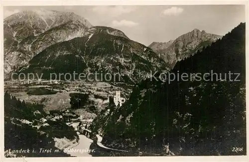 AK / Ansichtskarte Landeck Tirol Fliegeraufnahme mit Silberspitze Kat. Landeck