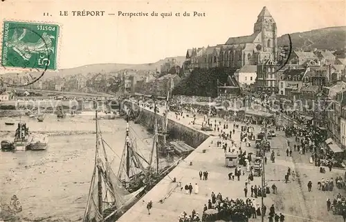 AK / Ansichtskarte Le Treport Perspective du Quai et du Port Kat. Le Treport