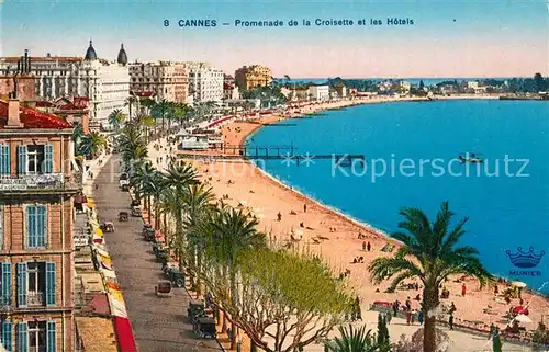 AK / Ansichtskarte Cannes Alpes Maritimes Promenade de la Croisette et les Hotels Kat. Cannes