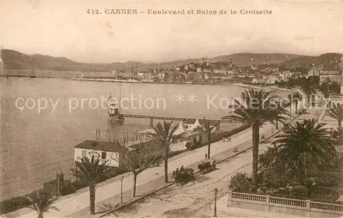 AK / Ansichtskarte Cannes Alpes Maritimes Boulevard et Bains de la Croisette Kat. Cannes