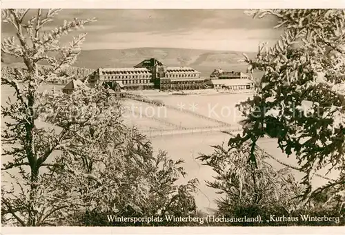 AK / Ansichtskarte Winterberg Hochsauerland Panorama Wintersportplatz Kurhaus Winterberg Kat. Winterberg