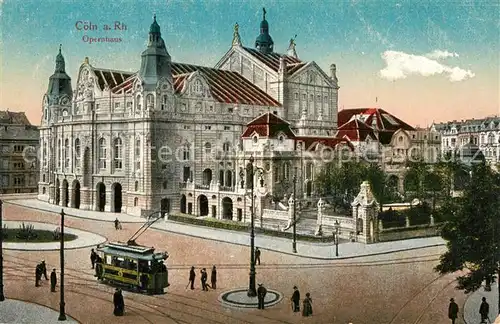 AK / Ansichtskarte Coeln Rhein Opernhaus Strassenbahn Kat. Koeln