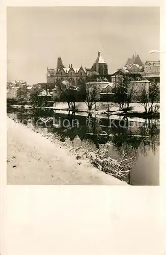 AK / Ansichtskarte Marburg Lahn Winterstimmung am Dammweg Kat. Marburg