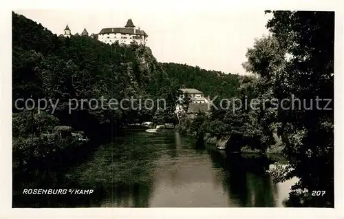 AK / Ansichtskarte Rosenburg Kamp Blick ueber den Fluss zum Schloss Kat. Rosenburg Mold