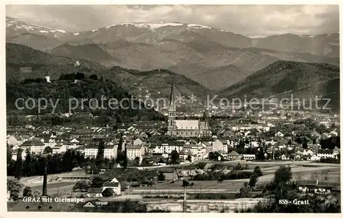 AK / Ansichtskarte Graz Steiermark Gesamtansicht mit Gleinalpe Lavanttaler Alpen Kat. Graz