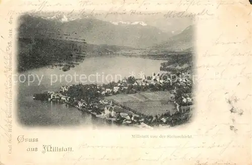 AK / Ansichtskarte Millstatt Millstaettersee Blick von der Steinschicht Alpenpanorama Kat. Millstatt Millstaetter See