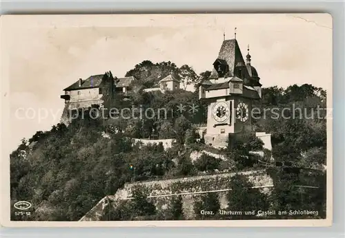 AK / Ansichtskarte Graz Steiermark Uhrturm und Castell am Schlossberg Kat. Graz