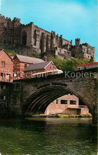 AK / Ansichtskarte Durham UK Castle and River Wear Bridge