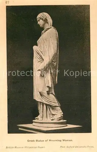 AK / Ansichtskarte Oxford Oxfordshire Greek Statue of Mourning Woman British Museum Kat. Oxford