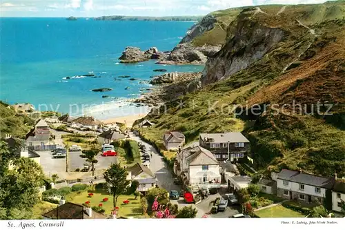 AK / Ansichtskarte St Agnes Cornwall Panorama Beach Coast