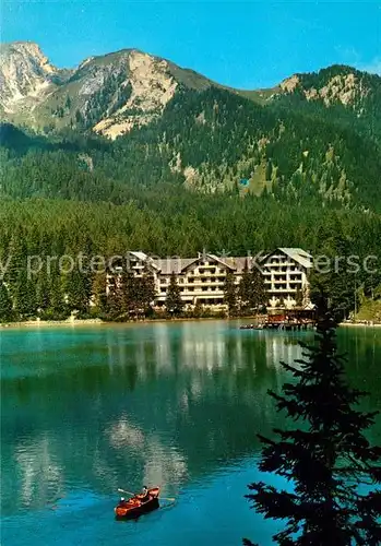 AK / Ansichtskarte Dolomiten Pragser Wildsee Hotel Kat. Italien