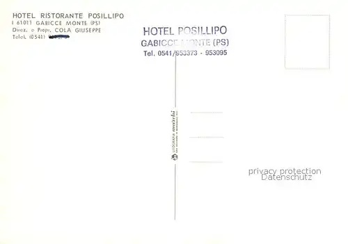 AK / Ansichtskarte Gabicce Mare Hotel Ristorante Posillipo Kat. Italien