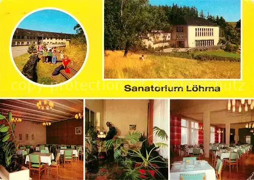 AK / Ansichtskarte Munschwitz Sanatorium Loehma Gastraeume Speisesaal Kat. Leutenberg