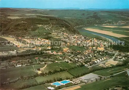 AK / Ansichtskarte Polle Oberweser Fliegeraufnahme