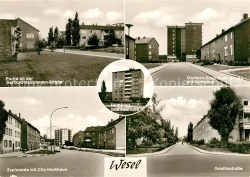 AK / Ansichtskarte Wesel Rhein Gerhard Hauptmann Strasse Hochhaus Esplanade City Hochhaus  Kat. Wesel