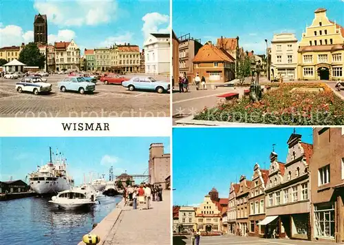 AK / Ansichtskarte Wismar Mecklenburg Markt Kraemerstrasse Hafen