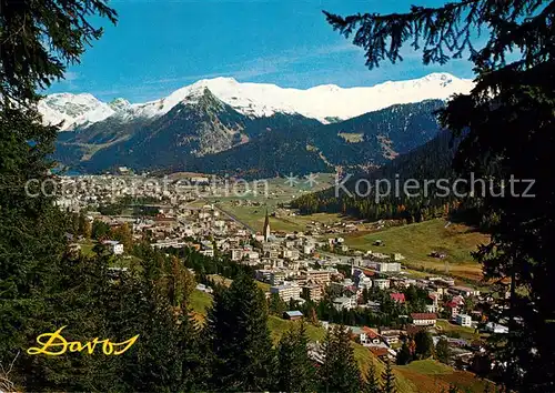 AK / Ansichtskarte Davos GR Panorama Raetikon Seehorn Pischahorn Kat. Davos