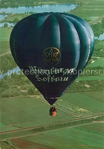 AK / Ansichtskarte Heissluftballon D Franken Typ Cameron 0 84 Wuerzburger Hofbraeu Kat. Flug