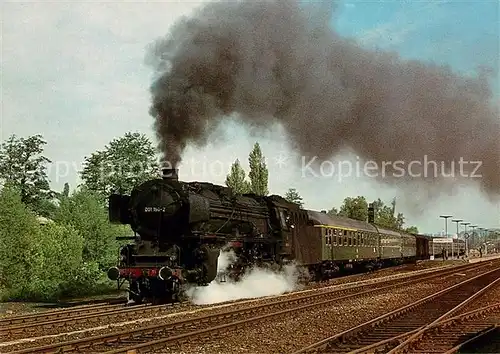 AK / Ansichtskarte Lokomotive Schnellzuglokomotive 001150 2 Deutsche Bundesbahn Oberkotzau Kat. Eisenbahn