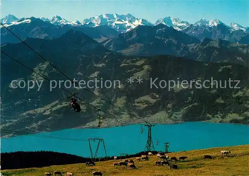 AK / Ansichtskarte Sessellift Niederhorn Beatenberg Breithorn Bluemlisalp Doldenhorn  Kat. Bahnen