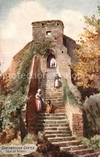 AK / Ansichtskarte Carisbrooke Isle of Wight Castle Oilette Postcard 7591 Tucks Serie Futuresque Castles Kuenstlerkarte Kat. Isle of Wight