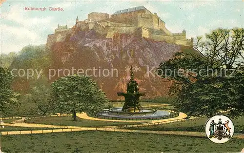 AK / Ansichtskarte Edinburgh Castle Fountain Kat. Edinburgh