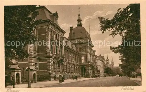 AK / Ansichtskarte Dessau Rosslau Schloss Kupfertiefdruck Kat. Dessau Rosslau