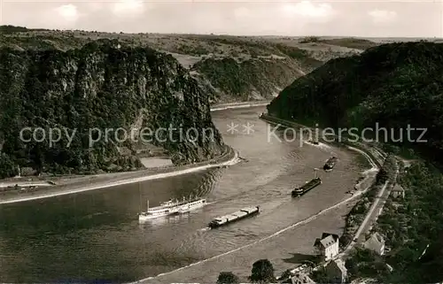 AK / Ansichtskarte Dampfer Seitenrad Felsental Loreley St. Goarshausen  Kat. Schiffe