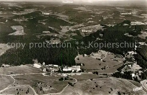 AK / Ansichtskarte Feldberg Schwarzwald Fliegeraufnahme Feldberger Hof Baerental Titisee Kat. Feldberg (Schwarzwald)