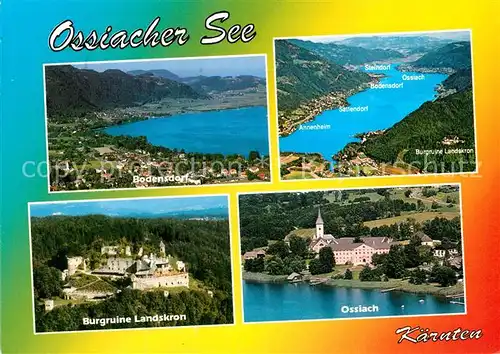 AK / Ansichtskarte Ossiach Ossiachersee Bodensdorf Panorama Burgruine Landskron Ossiach