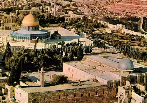 AK / Ansichtskarte Jerusalem Yerushalayim Temple Area from the Air Kat. Israel