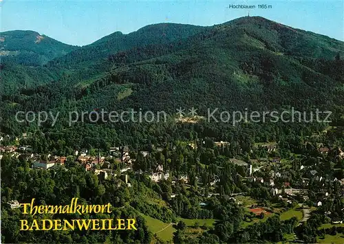 AK / Ansichtskarte Badenweiler Fliegeraufnahme mit Hochblauen Kat. Badenweiler