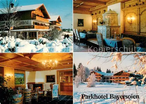 AK / Ansichtskarte Bad Bayersoien Parkhotel Bayersoien Kaminzimmer Gastraum Kat. Bad Bayersoien