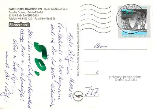 AK / Ansichtskarte Bad Bayersoien Parkhotel Bayersoien Kaminzimmer Gastraum Kat. Bad Bayersoien