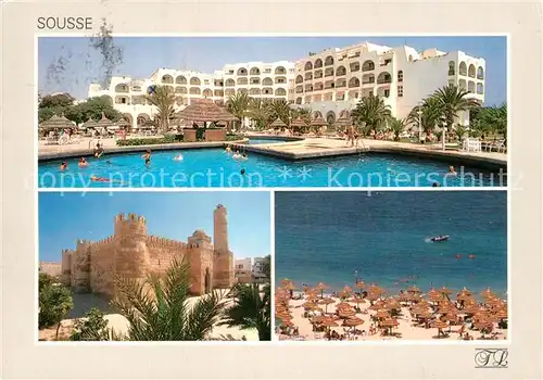 AK / Ansichtskarte Sousse Hotel Marhaba Beach Kastell Strand Kat. Tunesien