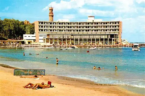 AK / Ansichtskarte Alexandria Alexandrie Aegypten Palestine Hotel Strandpartie Kat. Alexandria