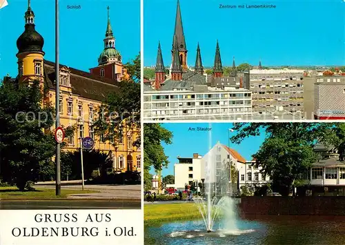 AK / Ansichtskarte Oldenburg Niedersachsen Schloss Zentrum mit Lambertikirche Am Stautor Kat. Oldenburg (Oldenburg)