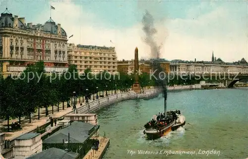 AK / Ansichtskarte London The Victoria Embankment Thames Kat. City of London