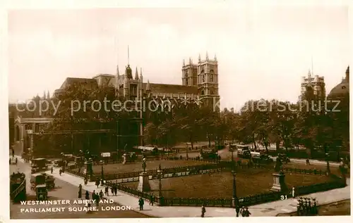 AK / Ansichtskarte London Westminster Abbey and Parliament Square Kat. City of London