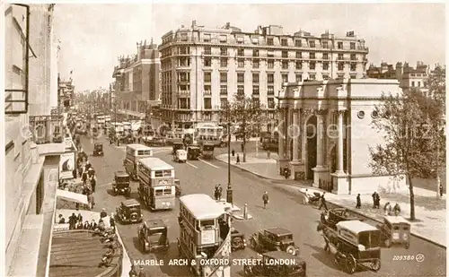 AK / Ansichtskarte London Marble Arch and Oxford Street Bus Doppeldeckerbus Kat. City of London