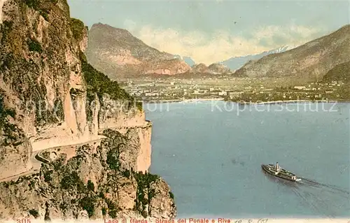 AK / Ansichtskarte Lago di Garda Strada del Ponale e Riva Kat. Italien