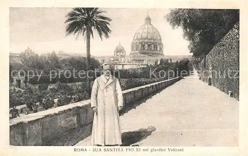 AK / Ansichtskarte Roma Rom Sua Santita Pio XI Vatikangarten Kat. 