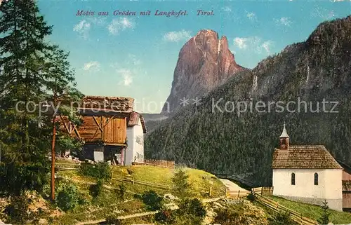 AK / Ansichtskarte Groeden Tirol Langkofel Panorama Kat. Italien