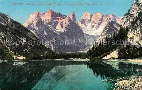 AK / Ansichtskarte Duerrensee Monte Christallo Ampezzaner Dolomiten Kat. Italien