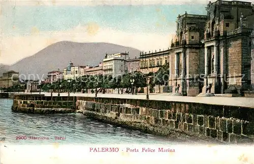 AK / Ansichtskarte Palermo Sicilia Porta Felice Marina Kat. Palermo