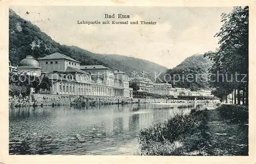 AK / Ansichtskarte Ems Bad Lahnpartie Kursaal Theater Kat. Bad Ems